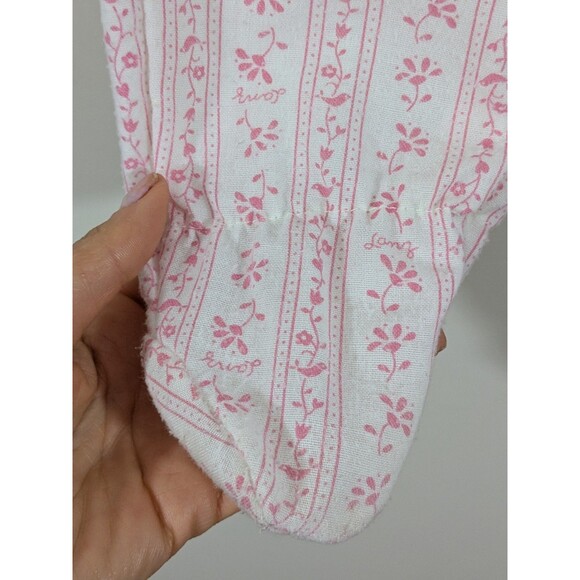 VTG Lanz of Salzburg Girl's Floral Romper Pajama Cottagecore Ruffle Butt Sz 24M - Picture 6 of 9